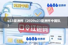 u13亚洲杯（2020u23亚洲杯中国队）